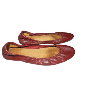 Tieks by Gavrieli Shoes Womens Size 9 Burgundy Red Ballet Flats Leather Comfort